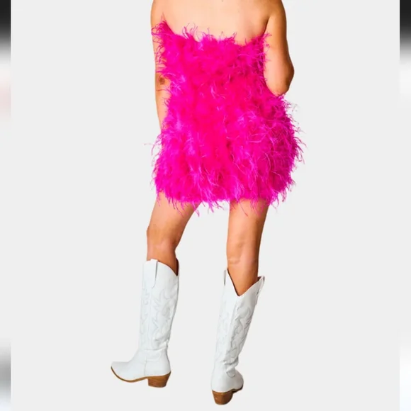 Buddy Love feather mini dress - Picture 2 of 5